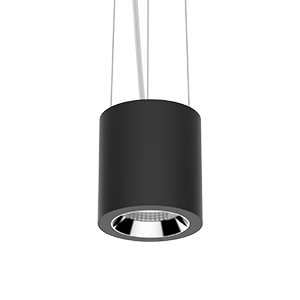 Светодиодный светильник VARTON DL-02 Tube подвесной 125х135 мм 18 Вт 3000 K 35° RAL9005 черный муар